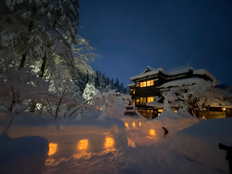 嵐渓荘　雪行燈（写真提供：嵐渓荘）
