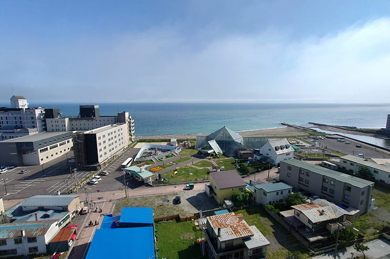 函館湯の川温泉 海と灯　客室からの眺め