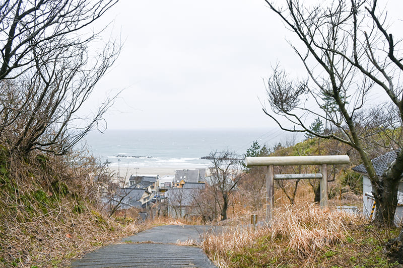湯野浜温泉神社からの眺め