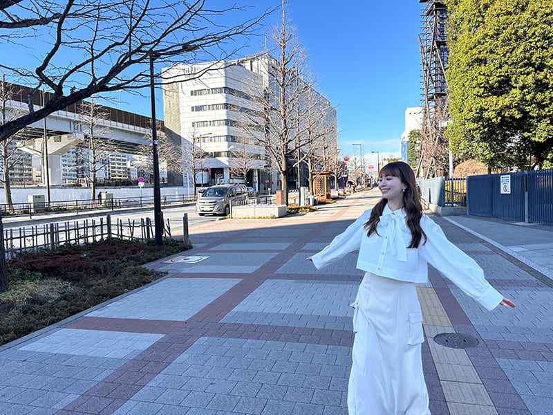国技館の南門あたり　筆者