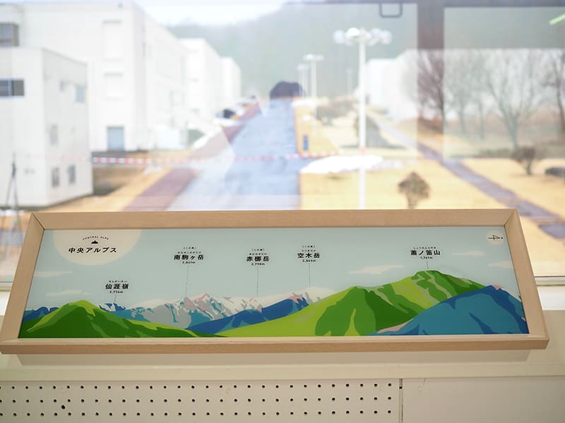 渡り廊下からの眺望案内