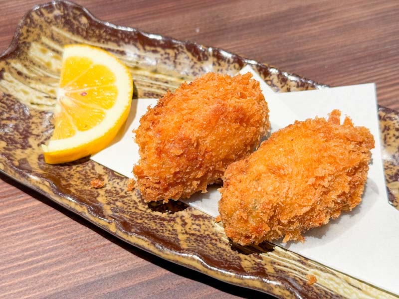 「知内カキ」のカキフライ