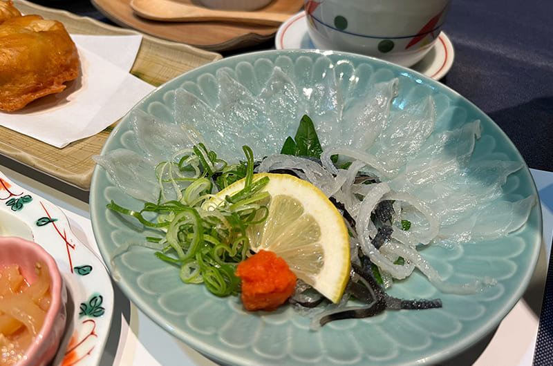 ふぐの刺身