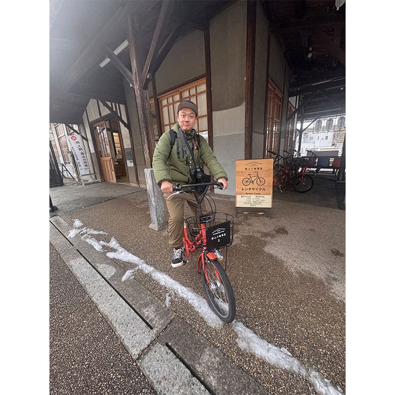 レンタサイクル　筆者