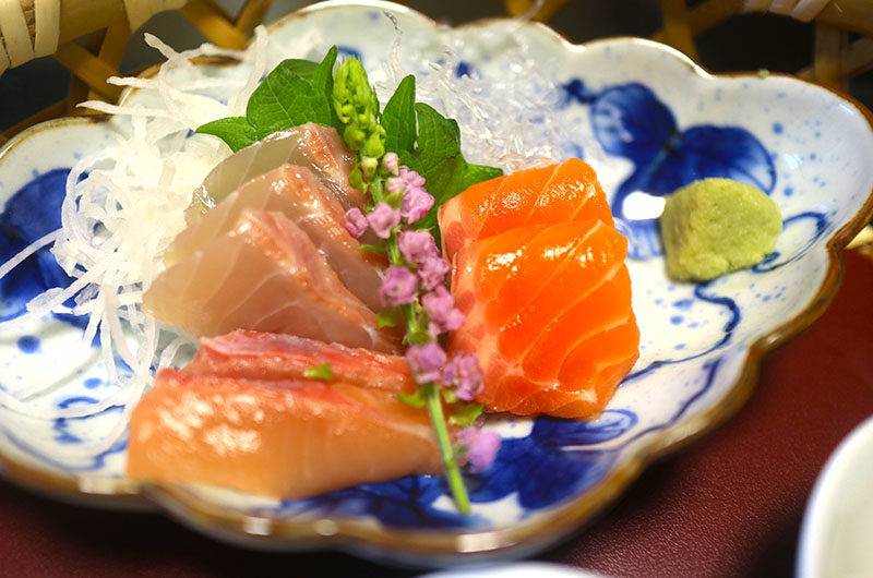 イトウ、岩魚、虹鱒の刺身