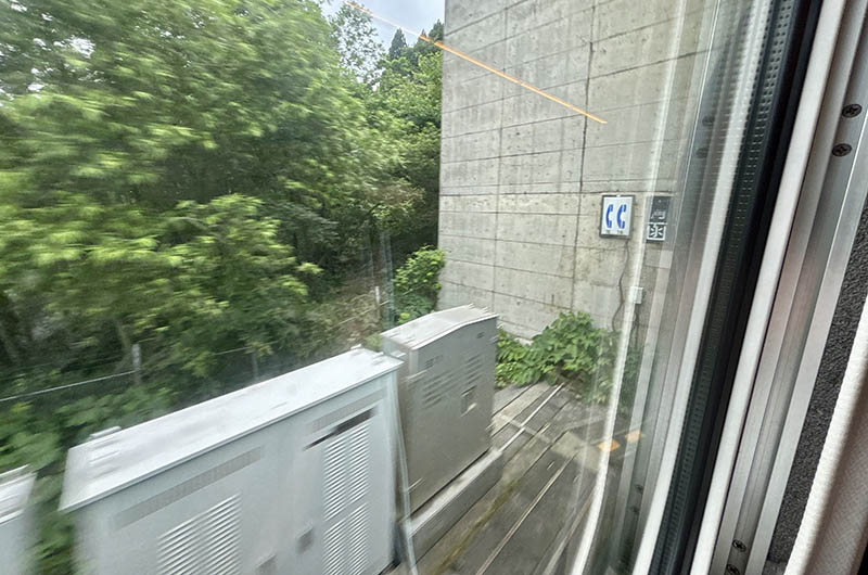 車窓　青函トンネル手前