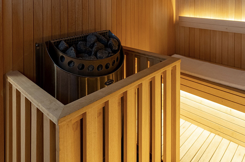 フィンランドサウナの内部