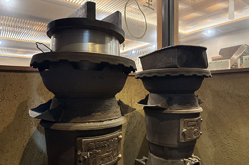 ぬか釜で炊くコシヒカリ