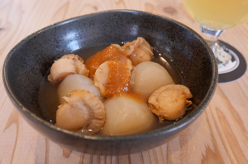 玉こんとほたての生姜味噌おでん