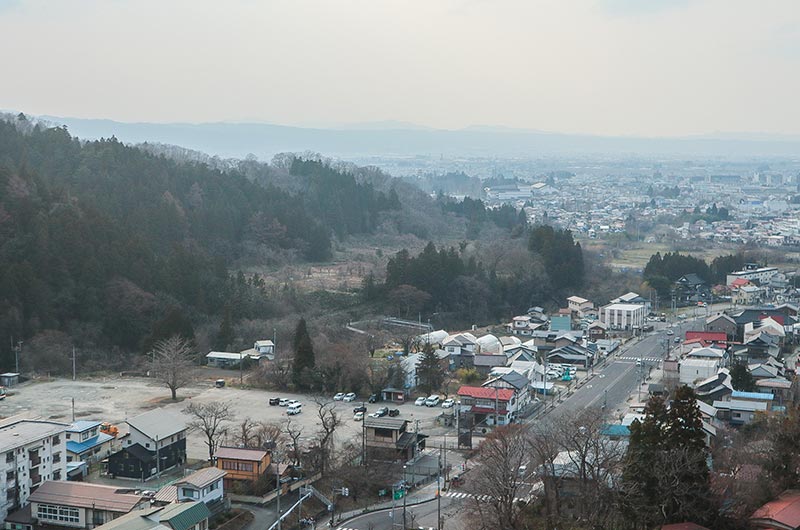 客室の窓からの眺め