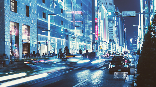 銀座の一角