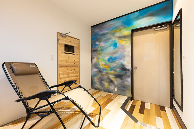 Sauna Life Designの休憩スペース（写真提供：Sauna Life Design）。