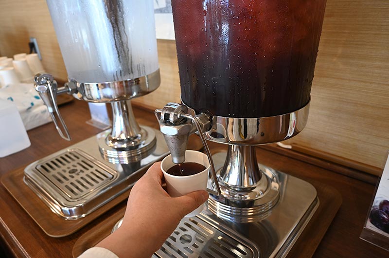 ハスカップ果汁入りの水
