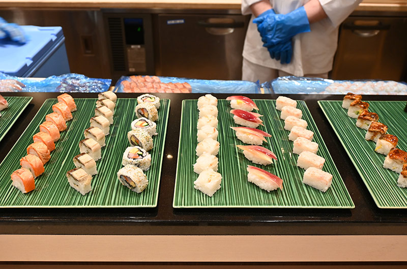 押し寿司、巻き寿司、野菜の寿司など