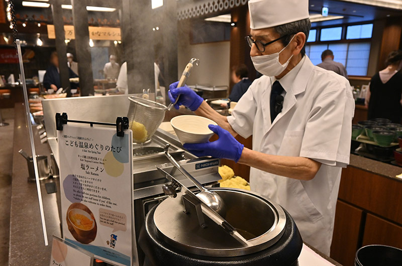 函館名物の塩ラーメンコーナー