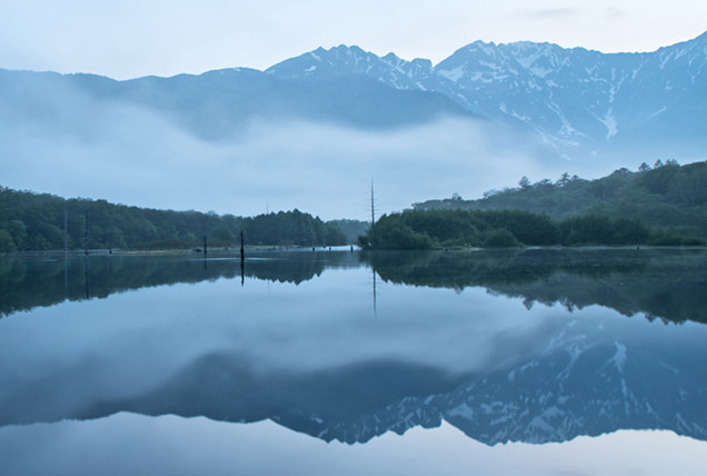 朝霧の大正池