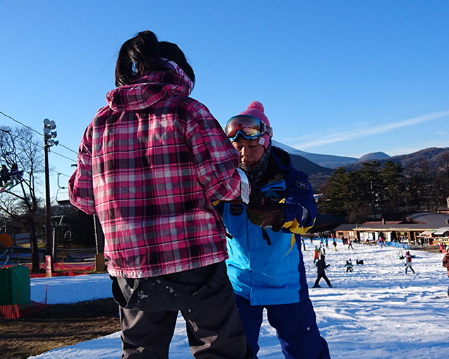 軽井沢スキー学校　スノーボードのレッスン
