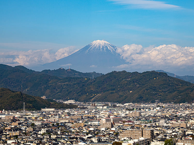 静岡県庁別館富士山展望ロビーからの景色